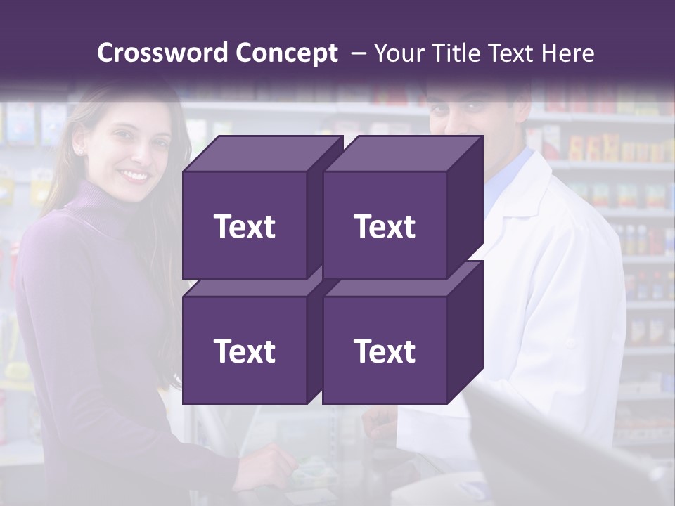 A Man And A Woman In A Pharmacy Powerpoint Presentation PowerPoint Template