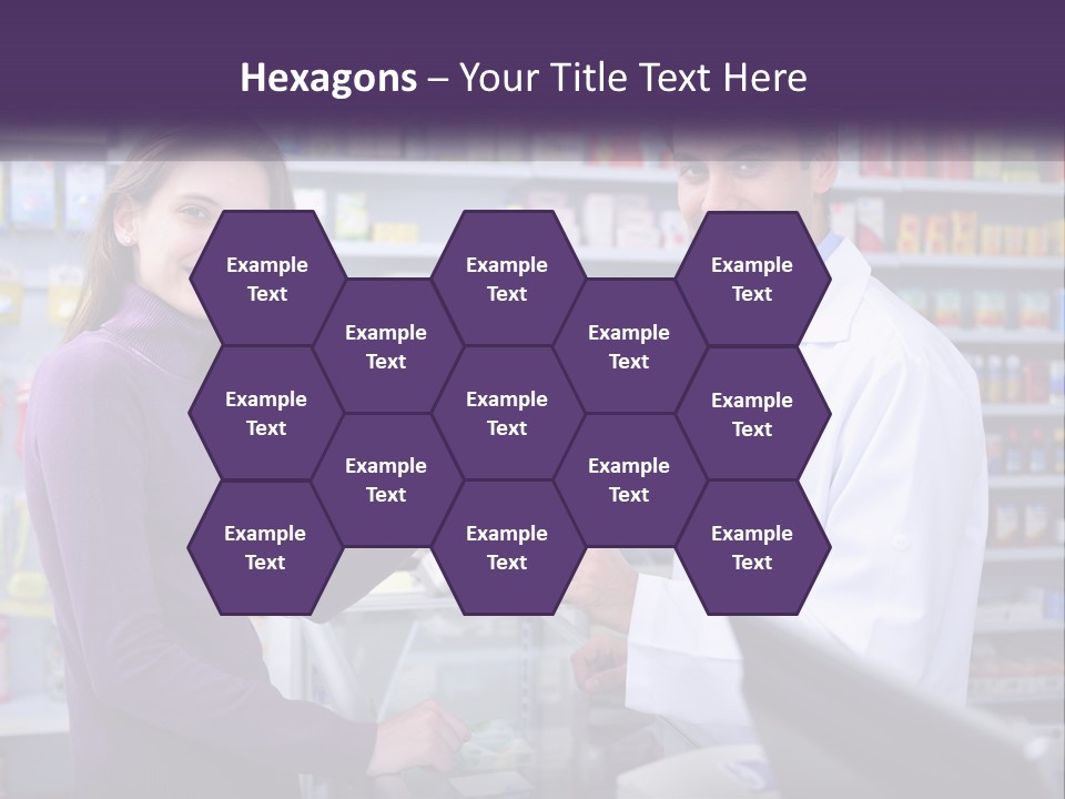 A Man And A Woman In A Pharmacy Powerpoint Presentation PowerPoint Template