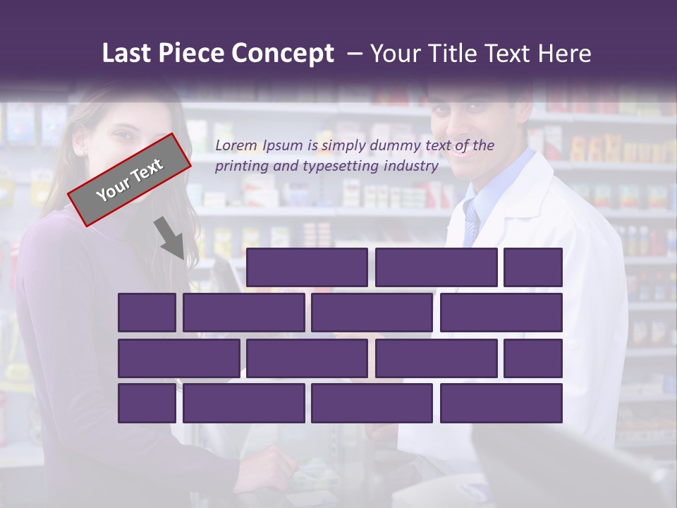 A Man And A Woman In A Pharmacy Powerpoint Presentation PowerPoint Template