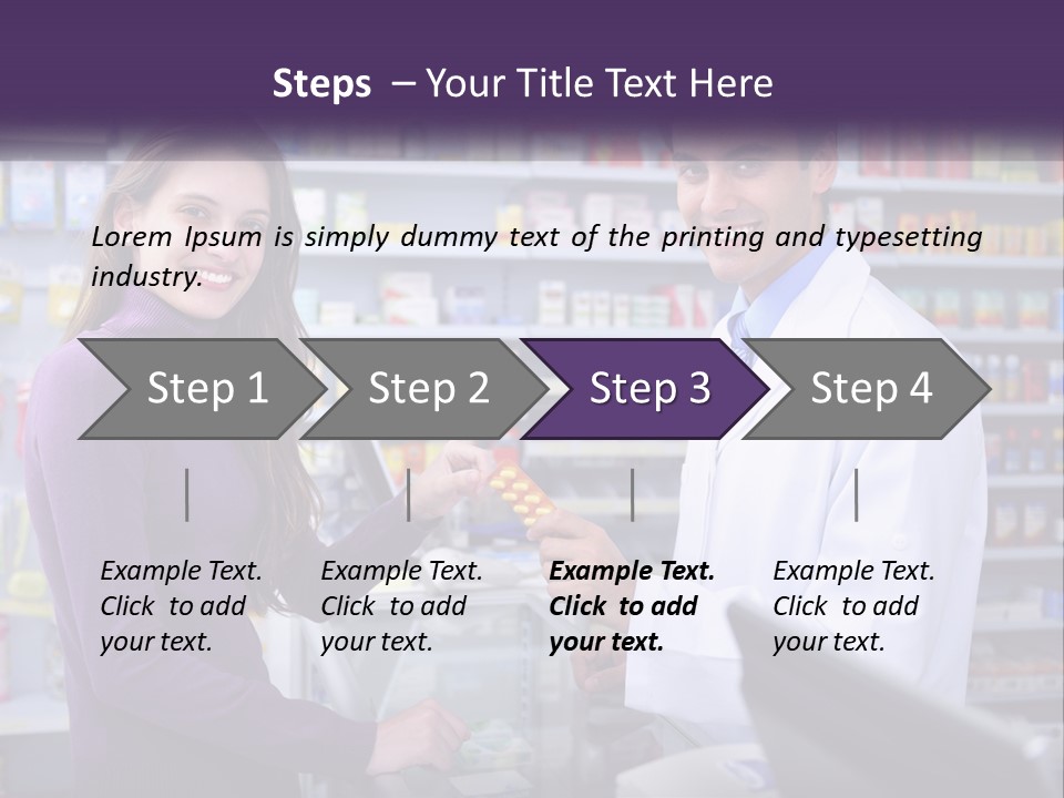 A Man And A Woman In A Pharmacy Powerpoint Presentation PowerPoint Template