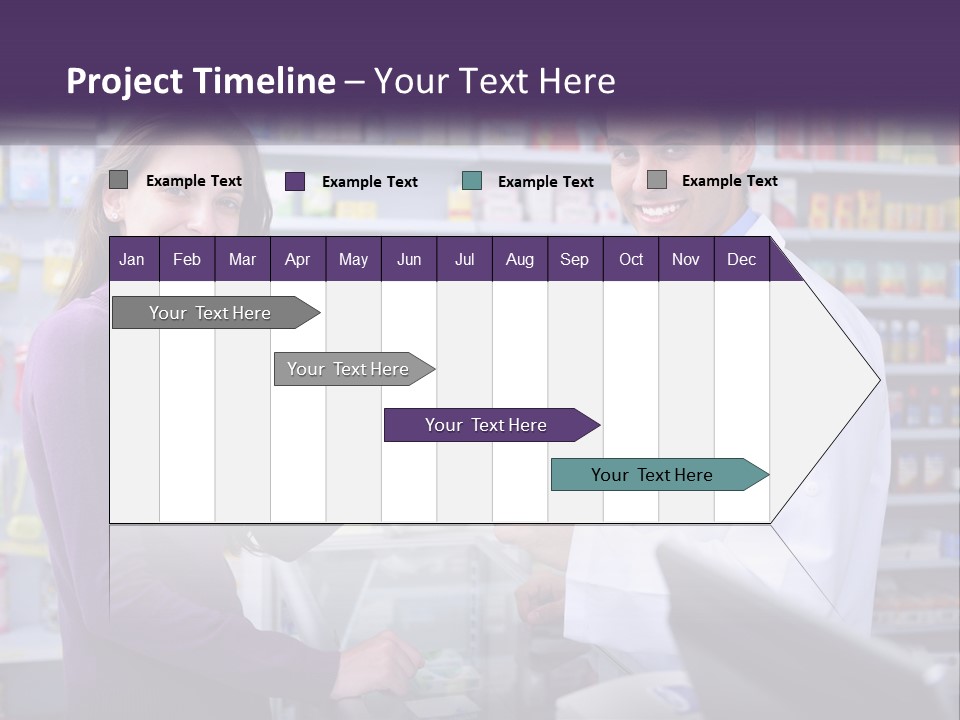 A Man And A Woman In A Pharmacy Powerpoint Presentation PowerPoint Template