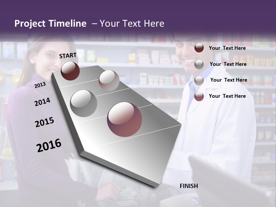 A Man And A Woman In A Pharmacy Powerpoint Presentation PowerPoint Template