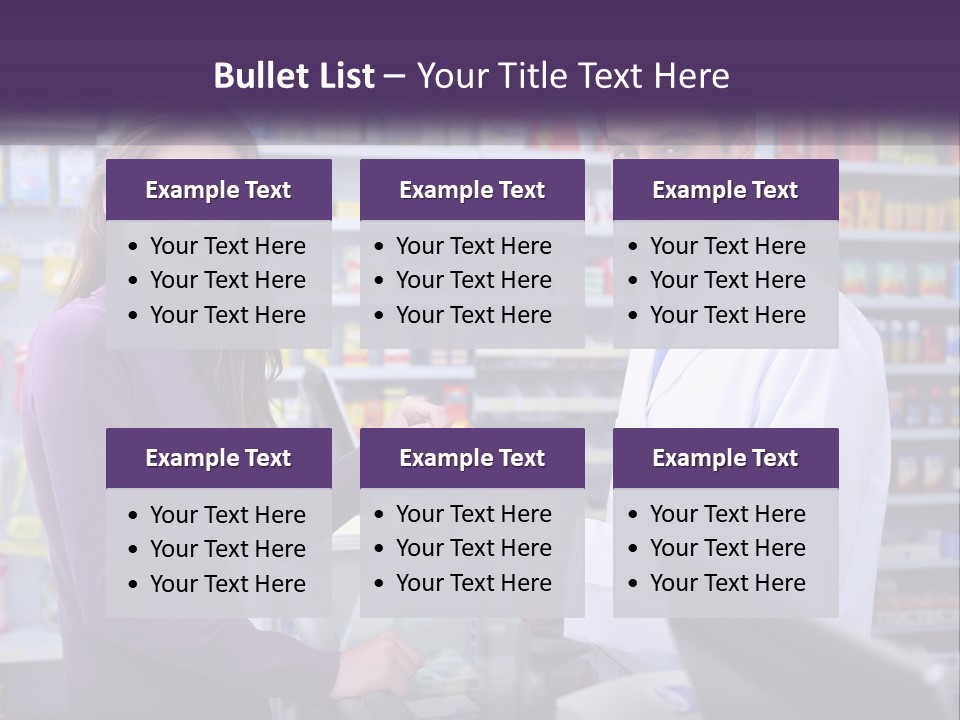 A Man And A Woman In A Pharmacy Powerpoint Presentation PowerPoint Template