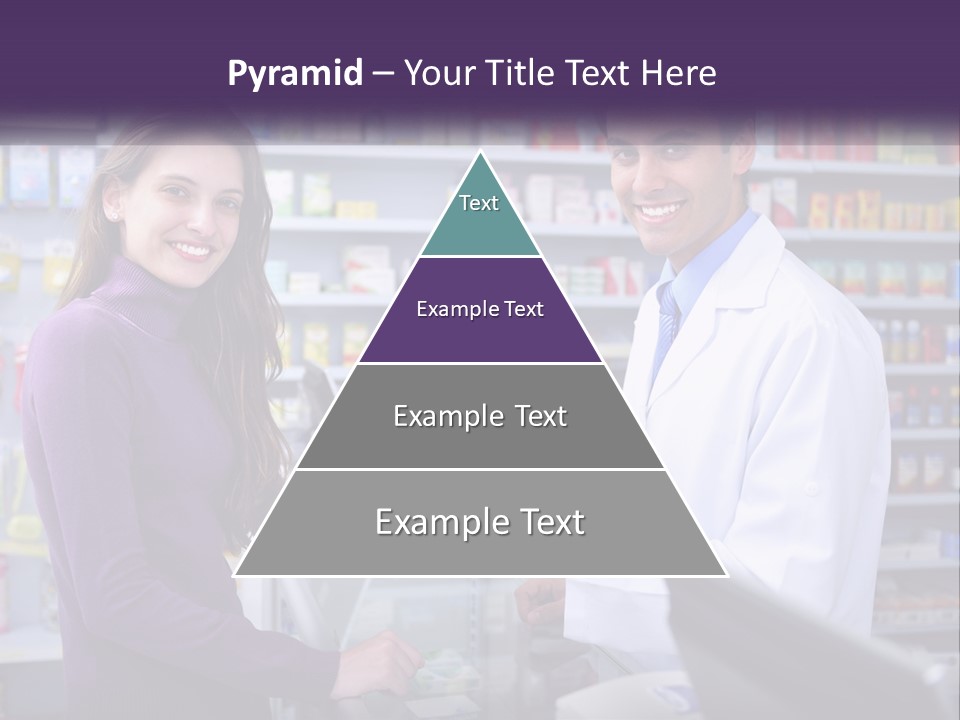 A Man And A Woman In A Pharmacy Powerpoint Presentation PowerPoint Template