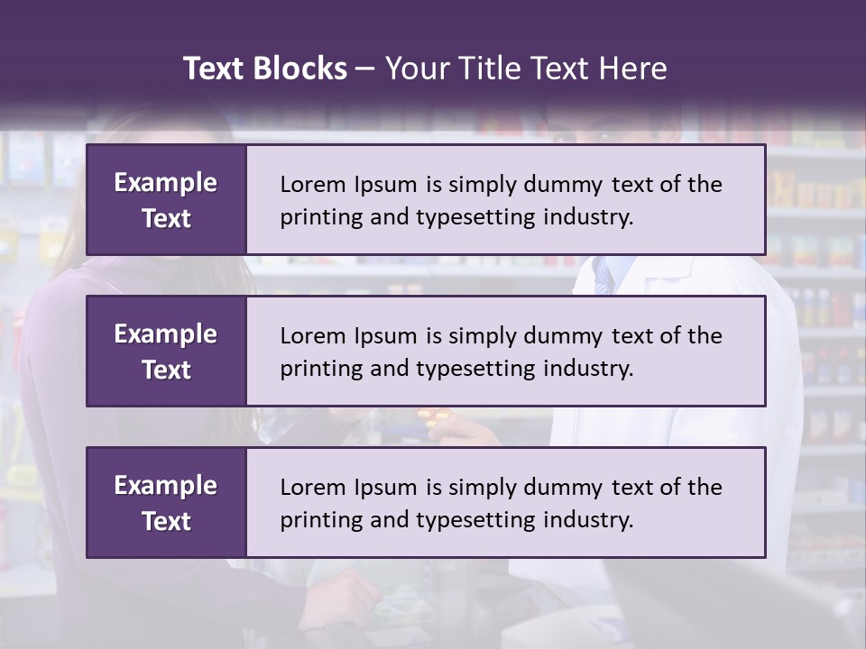 A Man And A Woman In A Pharmacy Powerpoint Presentation PowerPoint Template