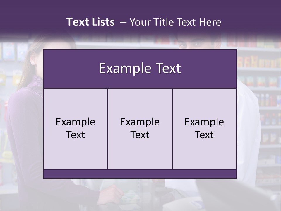 A Man And A Woman In A Pharmacy Powerpoint Presentation PowerPoint Template