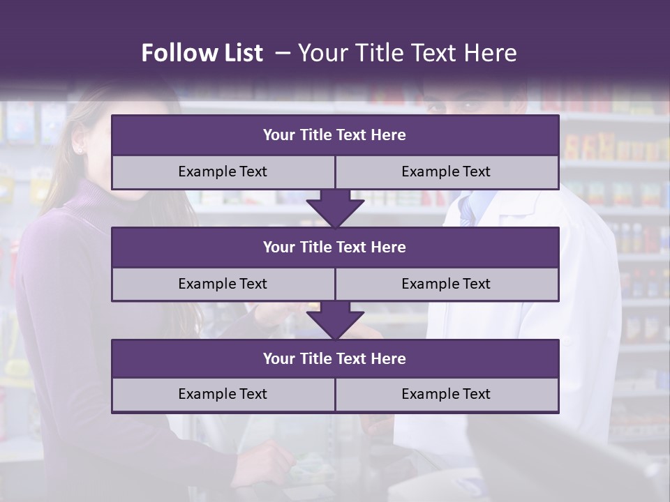 A Man And A Woman In A Pharmacy Powerpoint Presentation PowerPoint Template