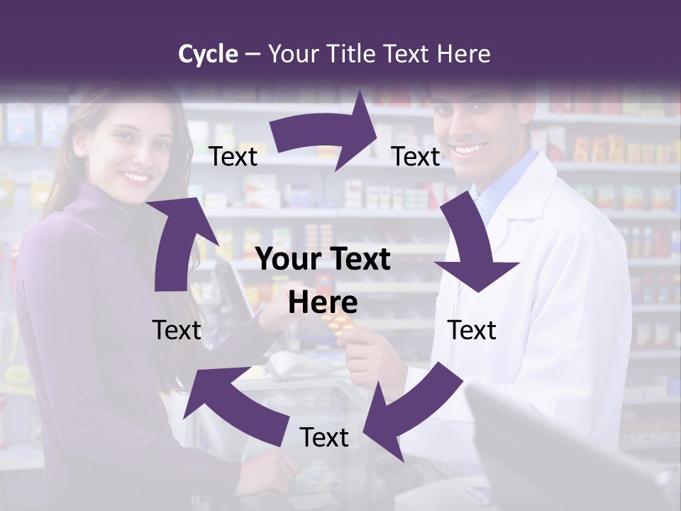 A Man And A Woman In A Pharmacy Powerpoint Presentation PowerPoint Template