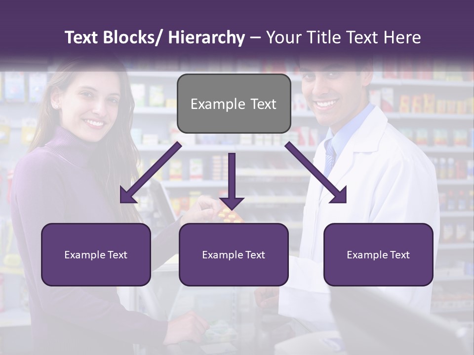 A Man And A Woman In A Pharmacy Powerpoint Presentation PowerPoint Template
