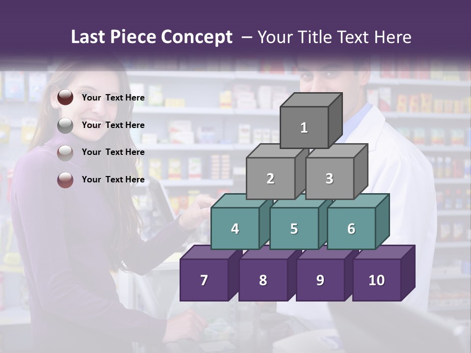 A Man And A Woman In A Pharmacy Powerpoint Presentation PowerPoint Template