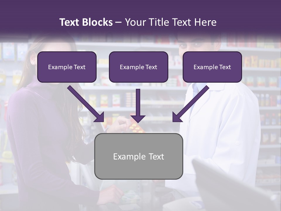 A Man And A Woman In A Pharmacy Powerpoint Presentation PowerPoint Template