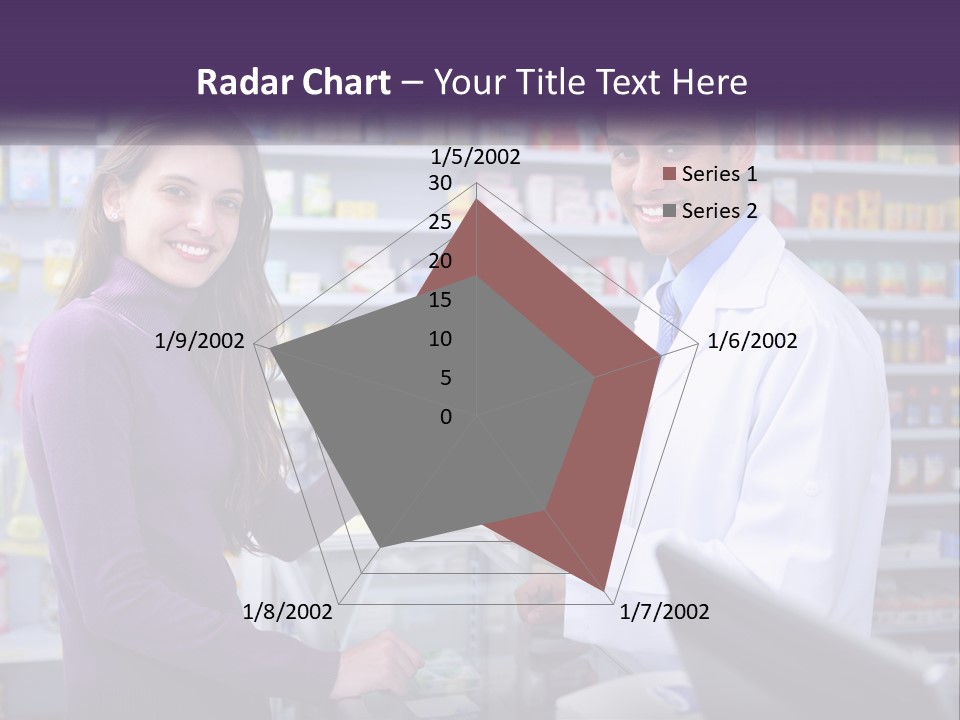 A Man And A Woman In A Pharmacy Powerpoint Presentation PowerPoint Template