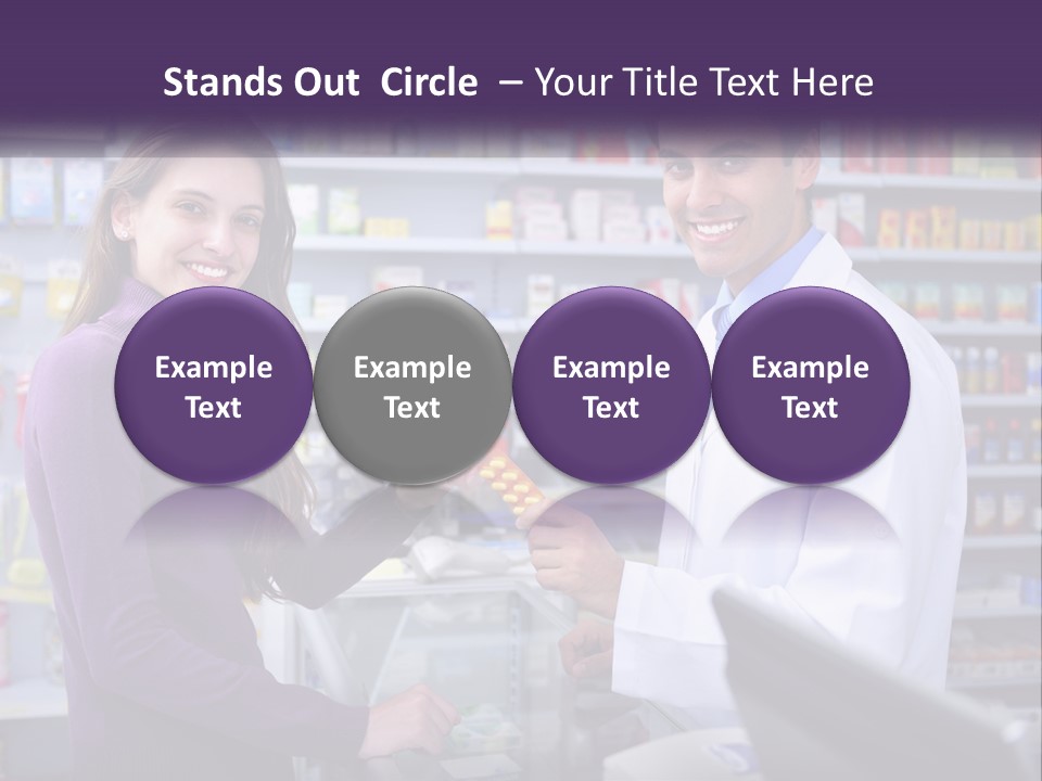 A Man And A Woman In A Pharmacy Powerpoint Presentation PowerPoint Template