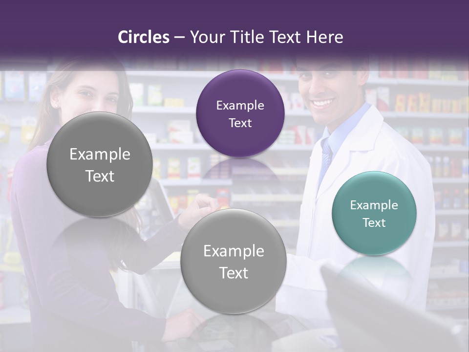 A Man And A Woman In A Pharmacy Powerpoint Presentation PowerPoint Template