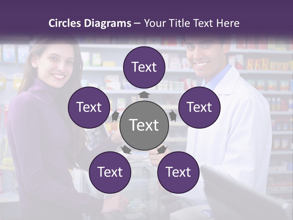 A Man And A Woman In A Pharmacy Powerpoint Presentation PowerPoint Template