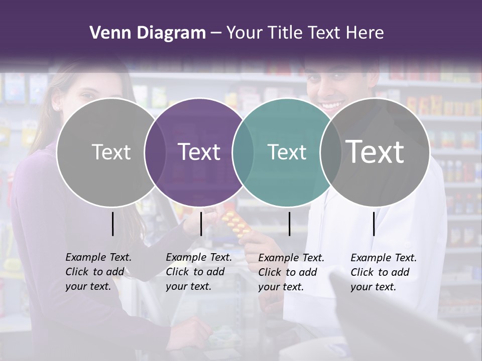 A Man And A Woman In A Pharmacy Powerpoint Presentation PowerPoint Template
