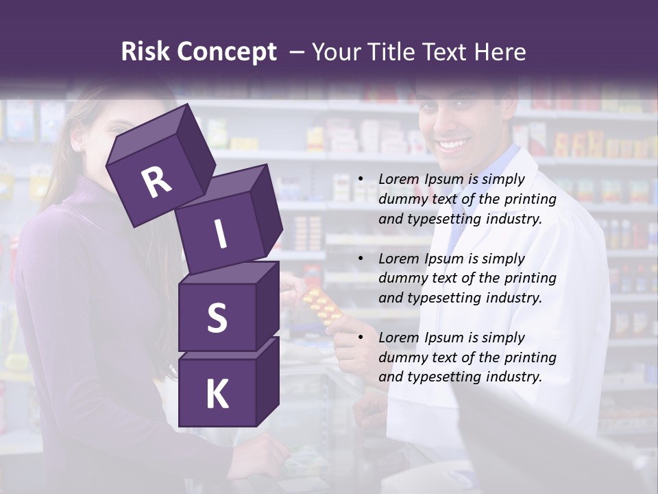 A Man And A Woman In A Pharmacy Powerpoint Presentation PowerPoint Template