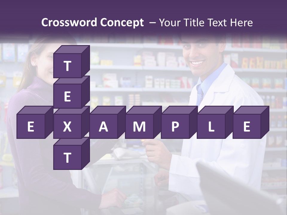 A Man And A Woman In A Pharmacy Powerpoint Presentation PowerPoint Template