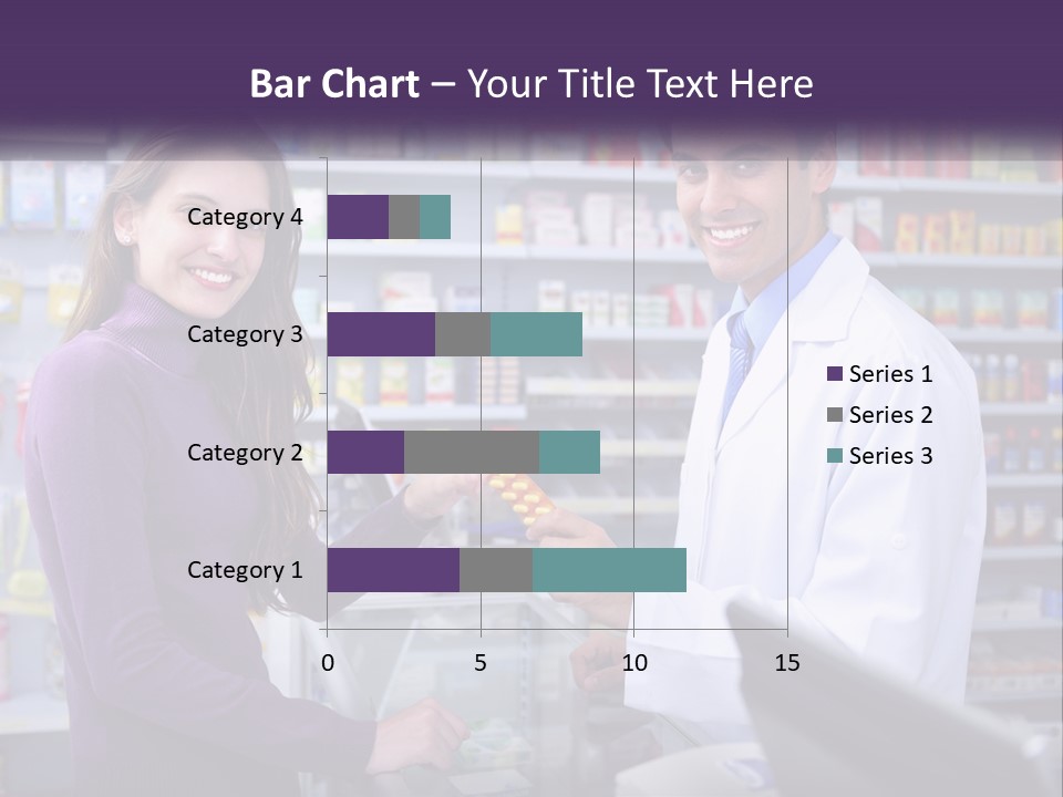 A Man And A Woman In A Pharmacy Powerpoint Presentation PowerPoint Template