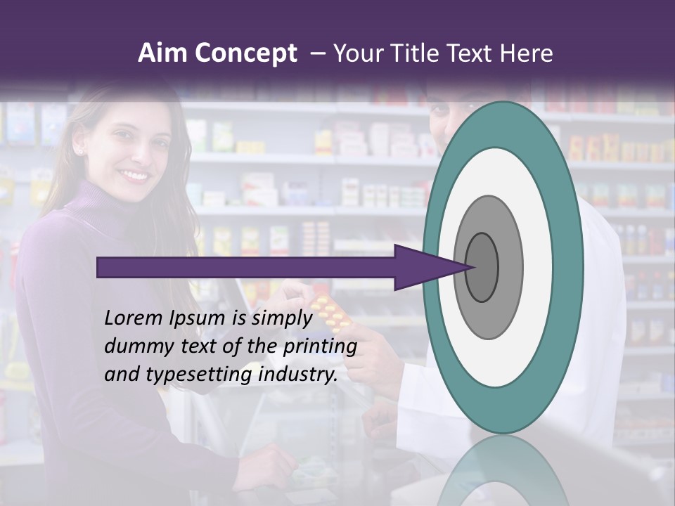 A Man And A Woman In A Pharmacy Powerpoint Presentation PowerPoint Template