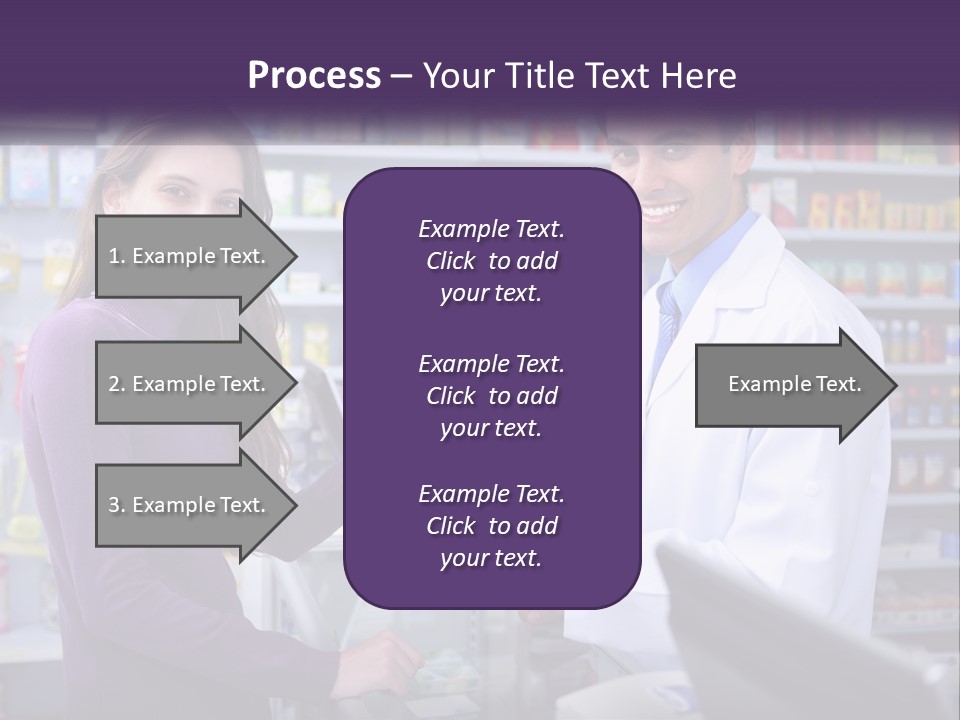 A Man And A Woman In A Pharmacy Powerpoint Presentation PowerPoint Template