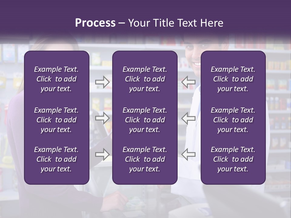 A Man And A Woman In A Pharmacy Powerpoint Presentation PowerPoint Template