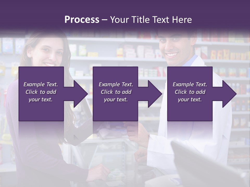 A Man And A Woman In A Pharmacy Powerpoint Presentation PowerPoint Template