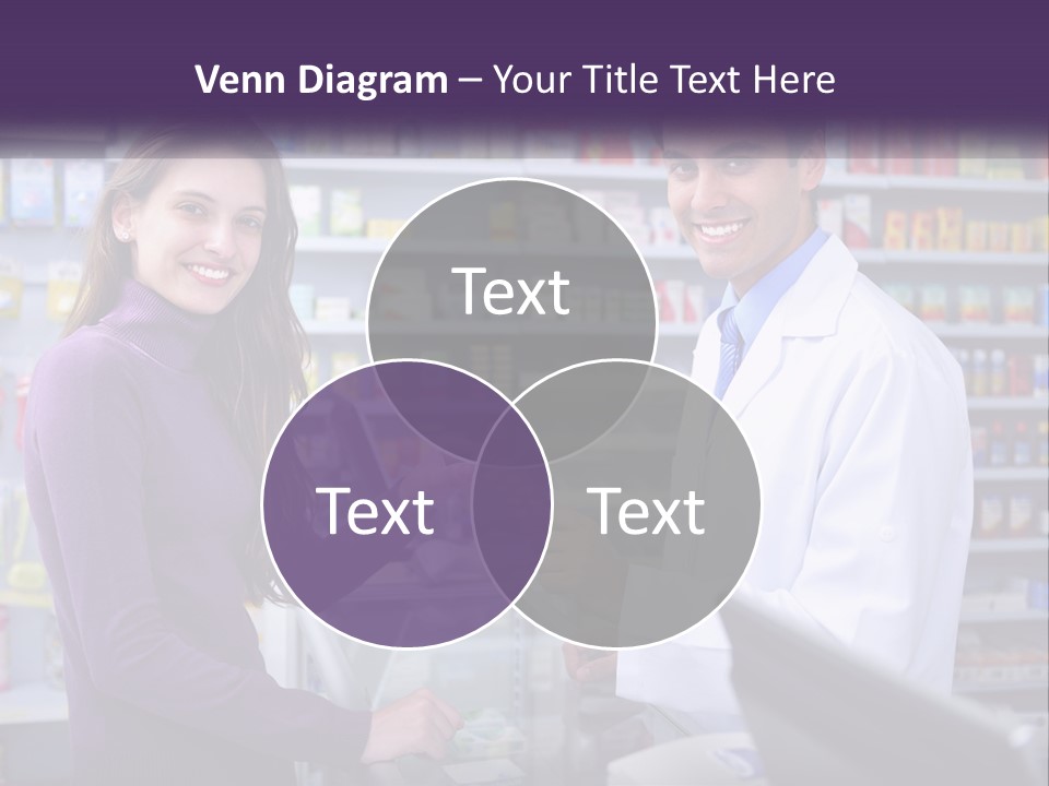 A Man And A Woman In A Pharmacy Powerpoint Presentation PowerPoint Template