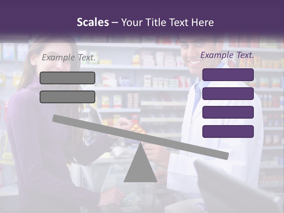 A Man And A Woman In A Pharmacy Powerpoint Presentation PowerPoint Template