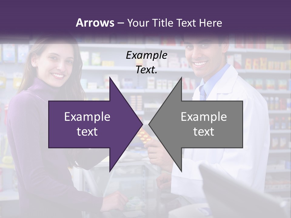 A Man And A Woman In A Pharmacy Powerpoint Presentation PowerPoint Template