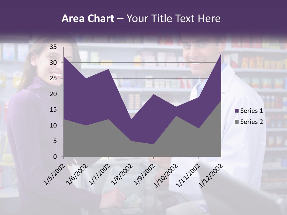 A Man And A Woman In A Pharmacy Powerpoint Presentation PowerPoint Template