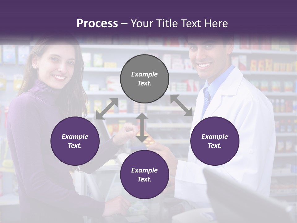 A Man And A Woman In A Pharmacy Powerpoint Presentation PowerPoint Template