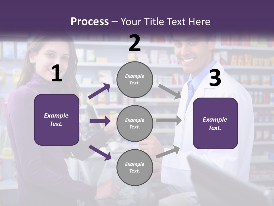 A Man And A Woman In A Pharmacy Powerpoint Presentation PowerPoint Template