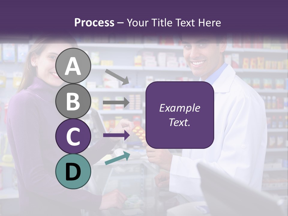 A Man And A Woman In A Pharmacy Powerpoint Presentation PowerPoint Template