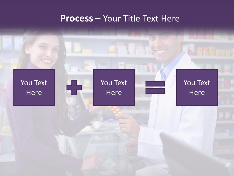 A Man And A Woman In A Pharmacy Powerpoint Presentation PowerPoint Template