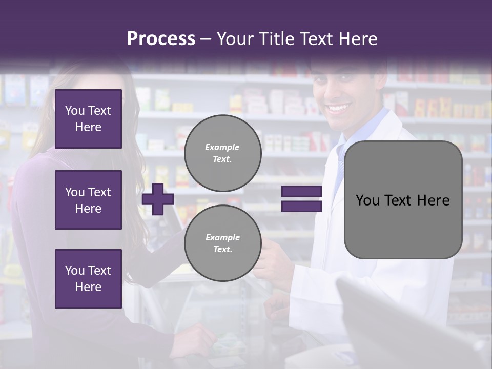 A Man And A Woman In A Pharmacy Powerpoint Presentation PowerPoint Template