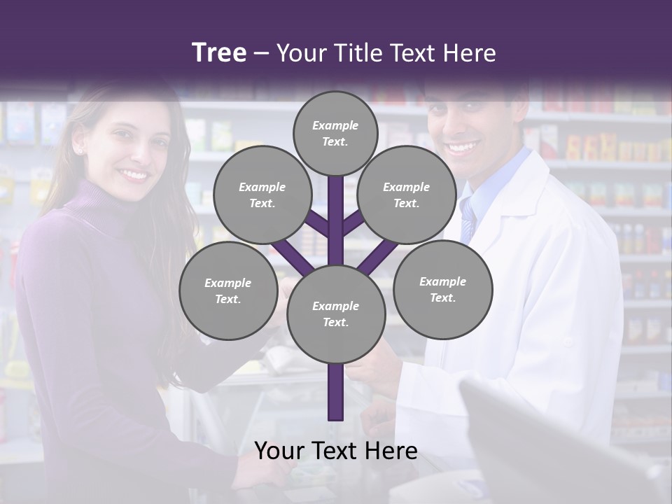 A Man And A Woman In A Pharmacy Powerpoint Presentation PowerPoint Template