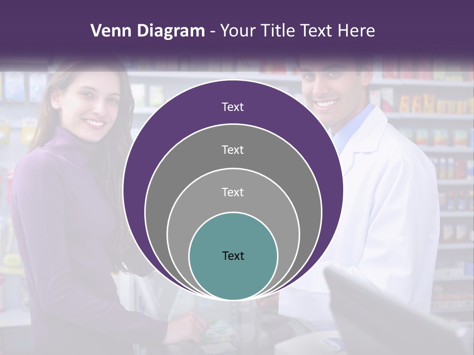 A Man And A Woman In A Pharmacy Powerpoint Presentation PowerPoint Template