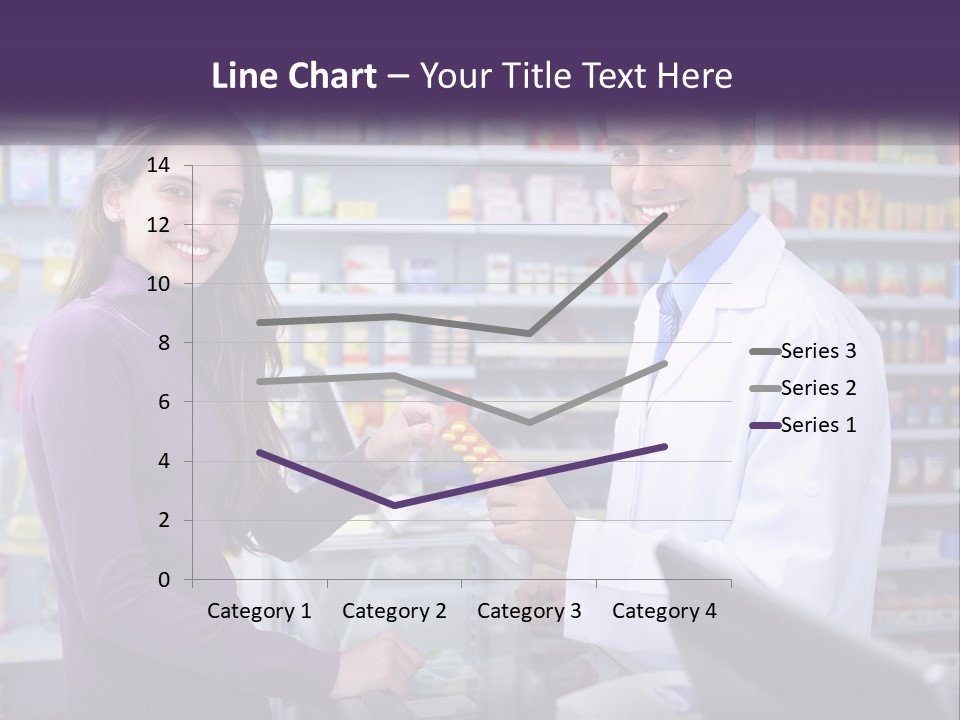 A Man And A Woman In A Pharmacy Powerpoint Presentation PowerPoint Template