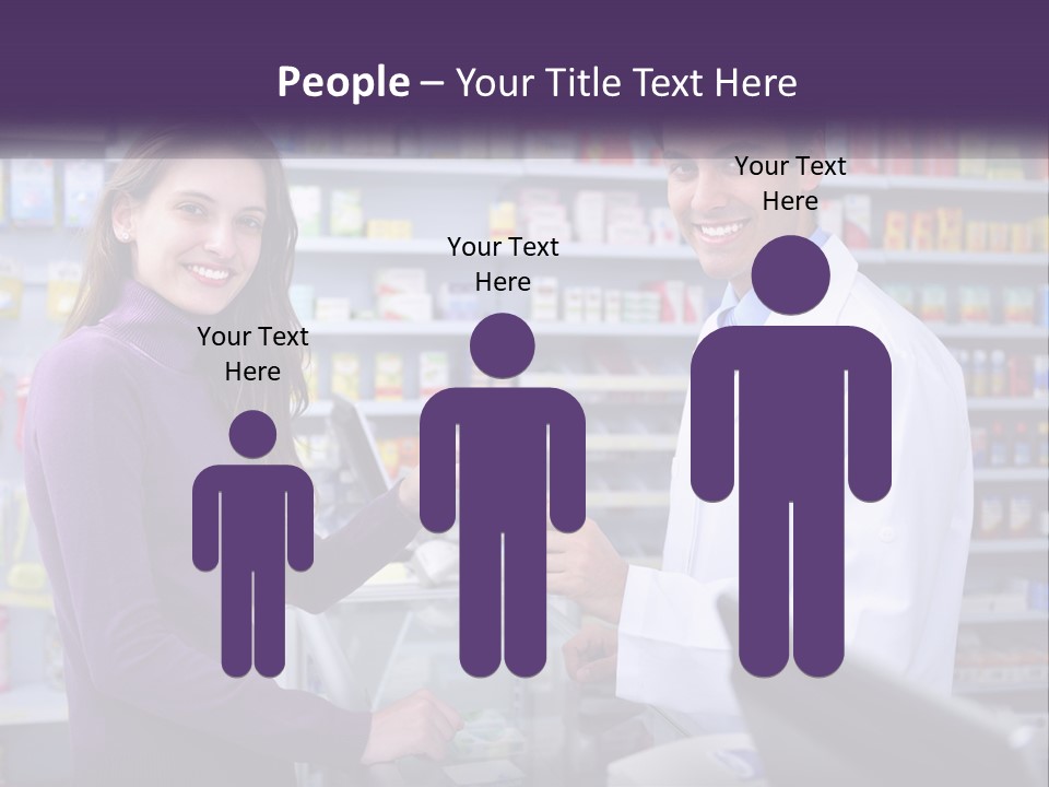 A Man And A Woman In A Pharmacy Powerpoint Presentation PowerPoint Template