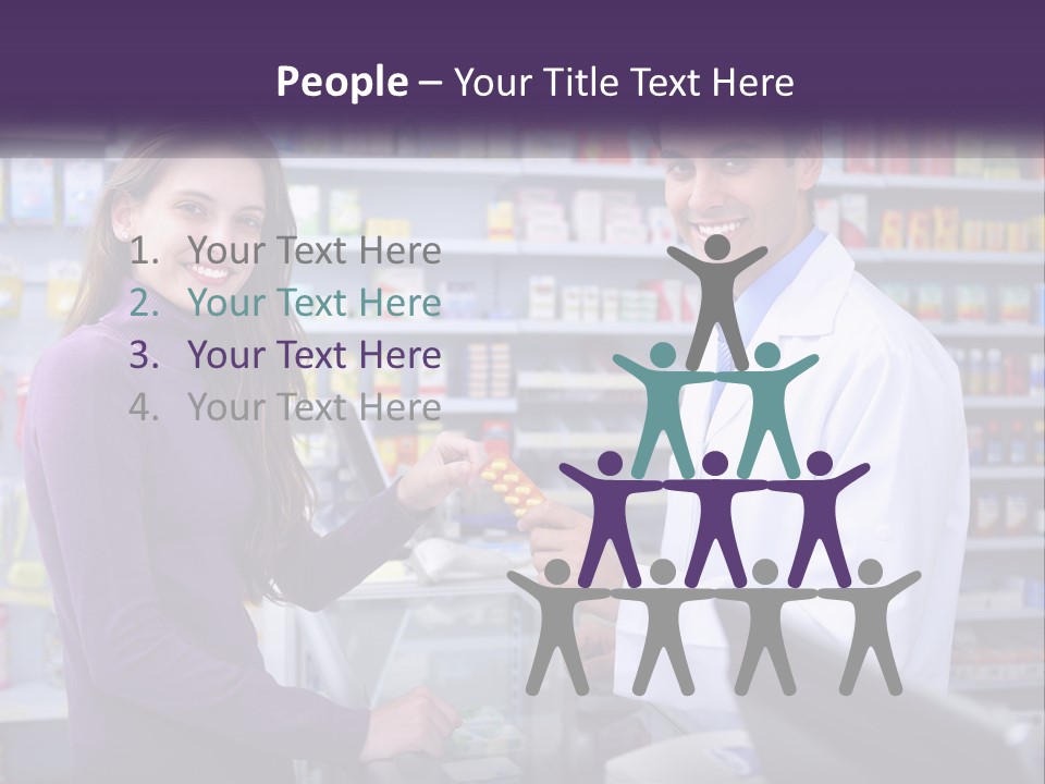 A Man And A Woman In A Pharmacy Powerpoint Presentation PowerPoint Template