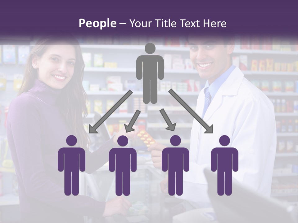 A Man And A Woman In A Pharmacy Powerpoint Presentation PowerPoint Template