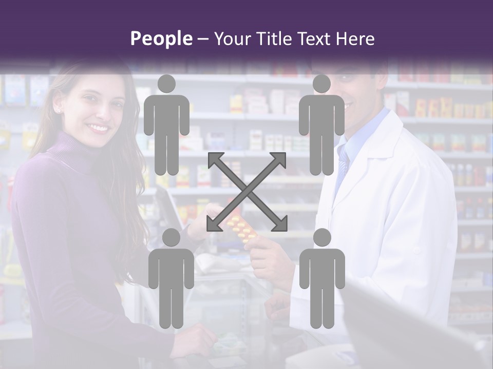 A Man And A Woman In A Pharmacy Powerpoint Presentation PowerPoint Template