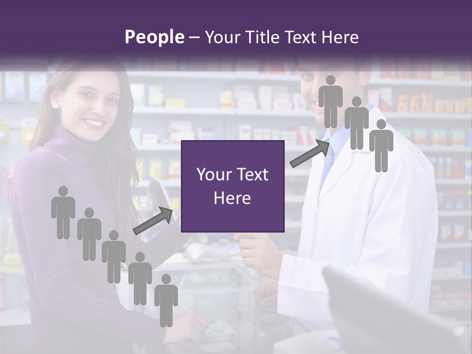 A Man And A Woman In A Pharmacy Powerpoint Presentation PowerPoint Template