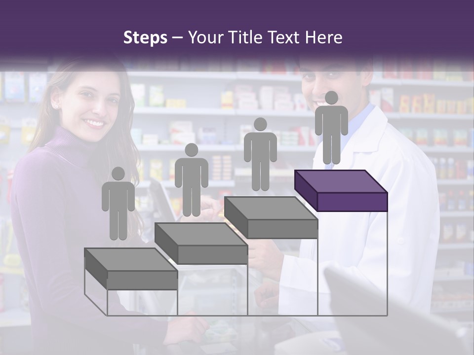 A Man And A Woman In A Pharmacy Powerpoint Presentation PowerPoint Template