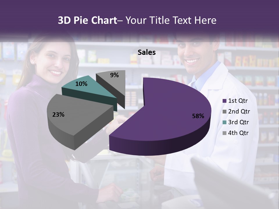 A Man And A Woman In A Pharmacy Powerpoint Presentation PowerPoint Template