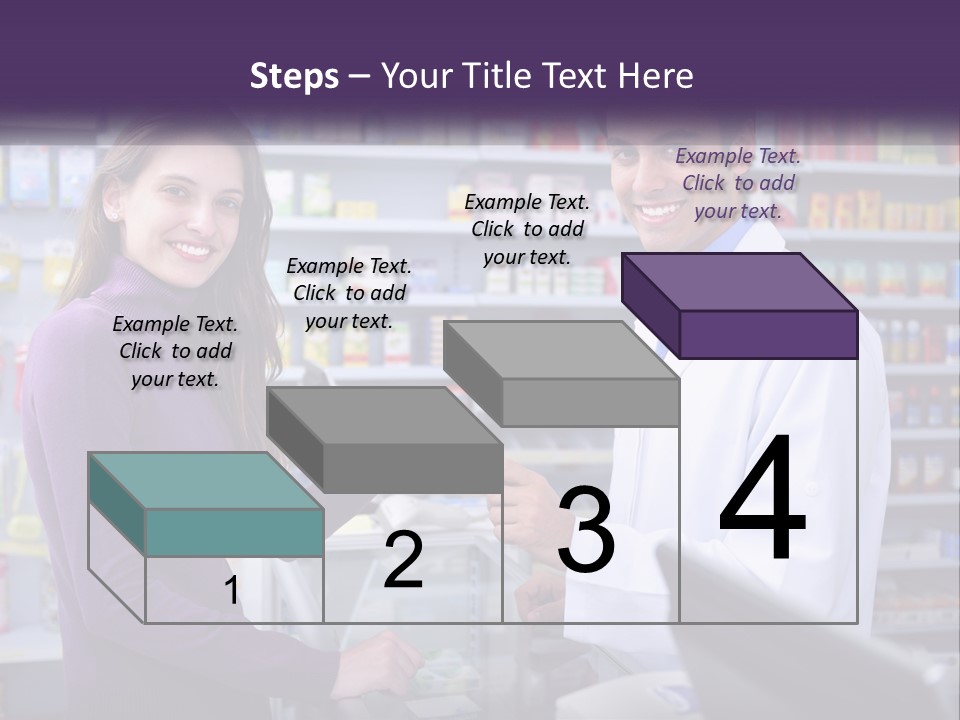 A Man And A Woman In A Pharmacy Powerpoint Presentation PowerPoint Template