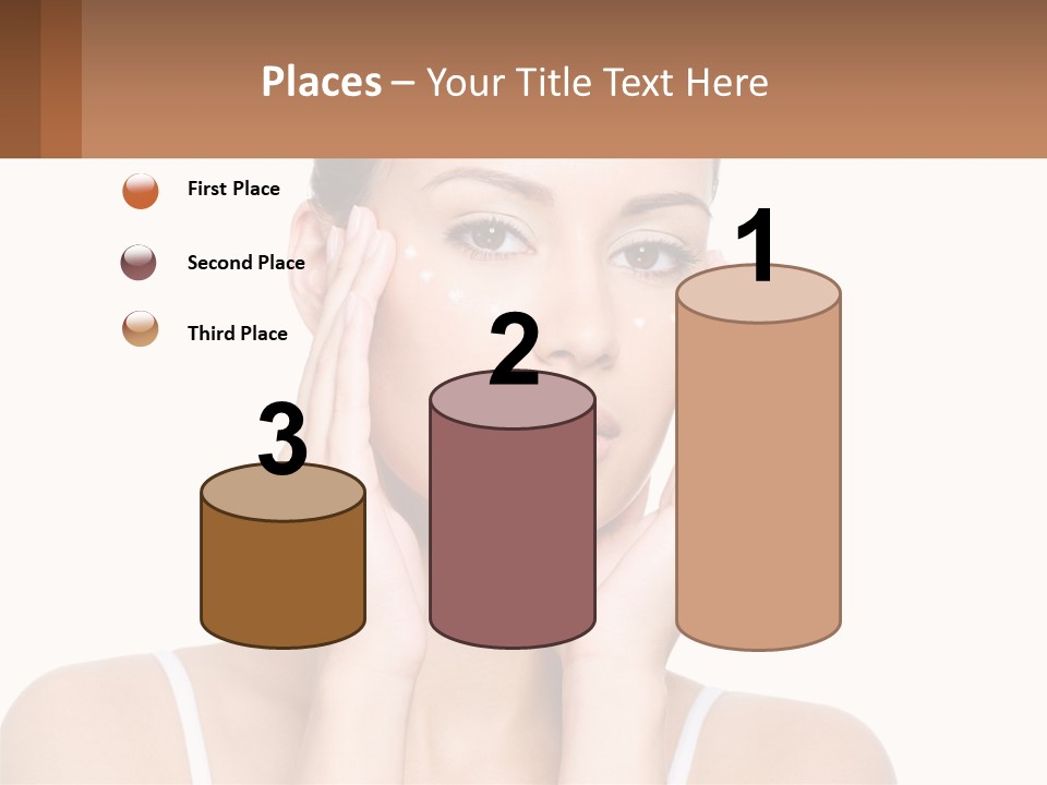 A Woman Holding Her Hands Up To Her Face PowerPoint Template