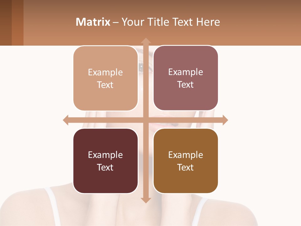 A Woman Holding Her Hands Up To Her Face PowerPoint Template