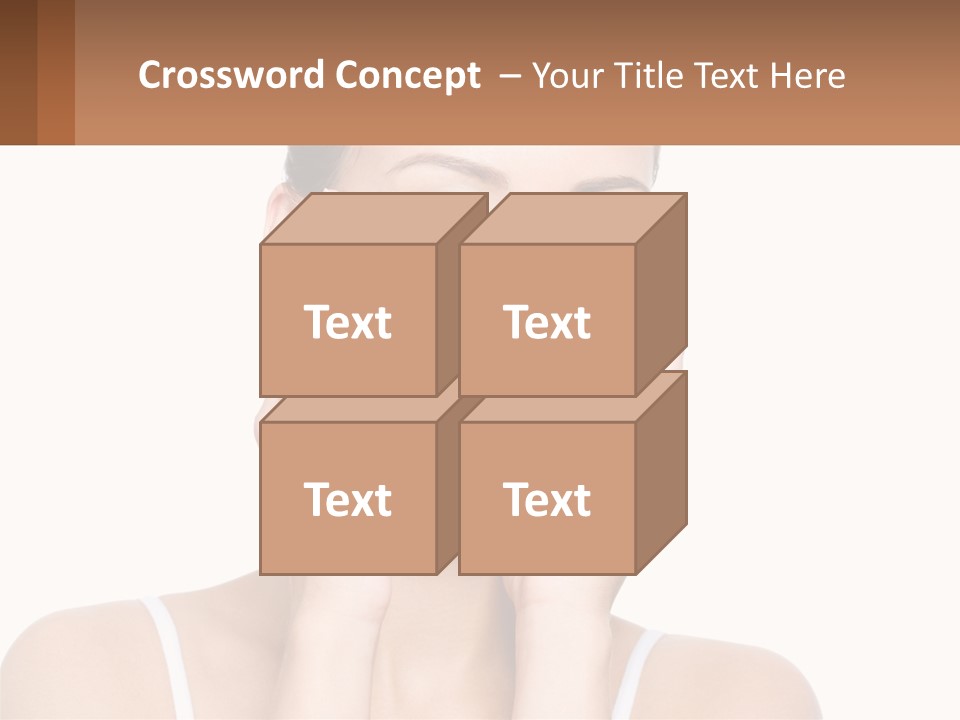 A Woman Holding Her Hands Up To Her Face PowerPoint Template